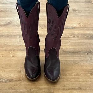 Purple Frye cowboy boots